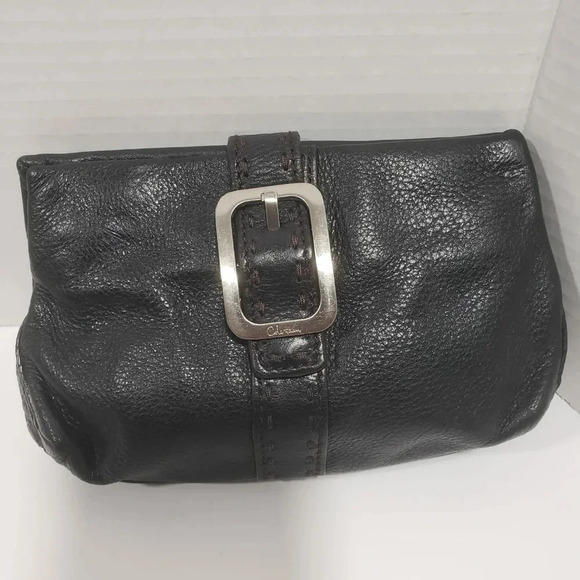 Cole Haan Womans Black  Mini Leather Clutch. - Picture 1 of 13